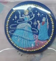 ディズニー 刺繍缶バッジ シンデレラ
