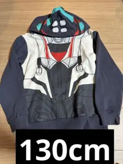 美品 仮面ライダーゼッツ ゼロイダー フード付長袖 なりきりパーカー 130cm