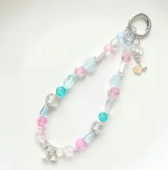 【no.151】ピーチラムネ♡ビーズストラップ
