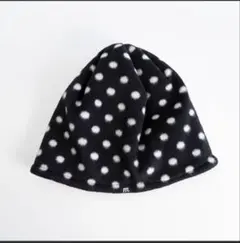 ドット ビーニー 水玉 ブラック y2k 森ガール 平成