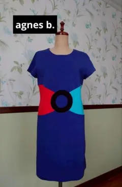 agnes b.　アニエスベー　カラーブロック　ワンピース　コットン