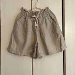 【☆美品☆GU☆】GIRLS リネンブレンドショートパンツ 150