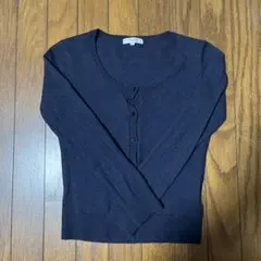 natural beauty basic ネイビー ニットカーディガン 長袖