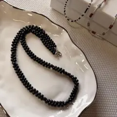 ハンドメイド　ネックレス　ビーズネックレス　ビーズアクセサリー　アクセサリー