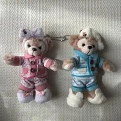 ダッフィーシェリーメイぬいぐるみバッジぬいバ　オータムスリープオーバー　パジャマ