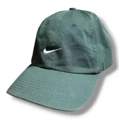 【美品】00s NIKEナイキ ダークグリーン キャップ
