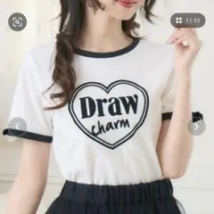 新品　エムズエキサイト　フロッキー　リンガー　Tシャツ　ハートのサムネイル