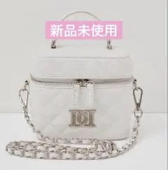 Darich【シルバーパーツ】キルティングスクエアミニバッグ WHT