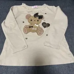 メゾピアノ クマ刺繍 長袖カットソー