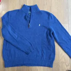 Polo by Ralph Lauren ハーフジップ ニット XL ブルーのサムネイル