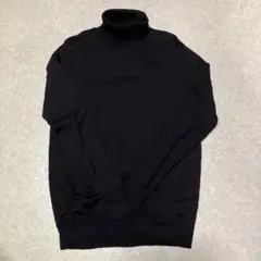 お値下げ　無印良品レディース焦げ茶のウールタートルネックセーター XL