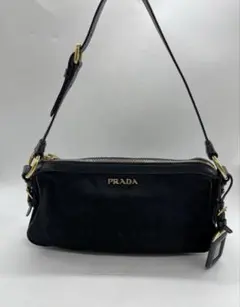 美品 PRADA プラダ ロゴジャガード ショルダーバッグ