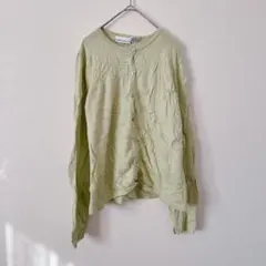 croft & barrow 【L】カーディガン 薄緑 ライトグリーン 長袖