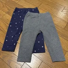 ユニクロ　ベビー服 2枚セット パンツ レギンス　ネイビー グレー