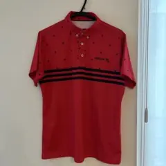 adidas 赤 ポロシャツ　ゴルフウェア　メンズ　L 半袖