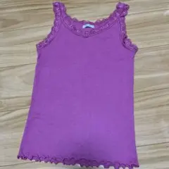リブレースタンクトップ M ピンク