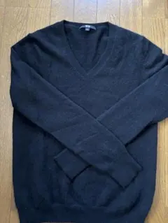 ユニクロ レディース　カシミヤVネックセーター ブラック L