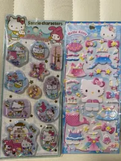 キティマーメイド着せ替えシールとキティマイメロのキラキラ水シール②