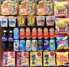 【食品まとめ売り】本麒麟・サワー・ごつ盛りソース焼そば・カレーメシ・菓子などのサムネイル
