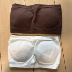 【GU】リブ編み チューブトップセット