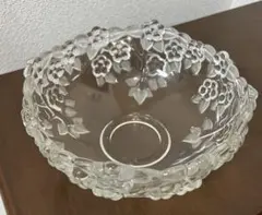 サラダボウル 大　花柄　ガラス製