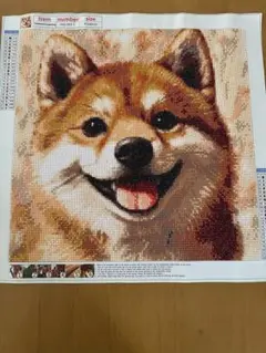 ダイヤモンドアート・完成品❁柴犬・HGL555-1