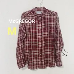 美品　McGREGOR　春〜使える薄手長袖シャツ　チェック柄　Mサイズ
