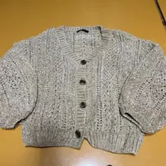 モールニット カーディガン ベージュ