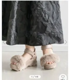 2WAY ファーベルトスポーツサンダル　ファーサンダル　RANDA