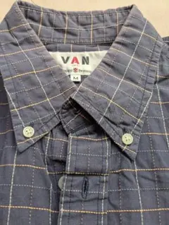 VAN JAC チェック柄 ボタンダウンシャツ Mサイズのサムネイル