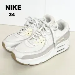 NIKE AIR MAX 90 LV8 厚底スニーカー ホワイト 24