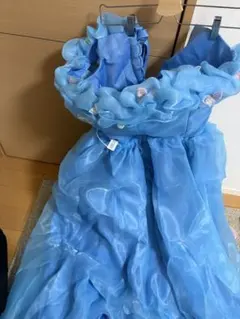 シンデレラ風 水色星ラメオフショルダープリンセスドレス - メルカリ