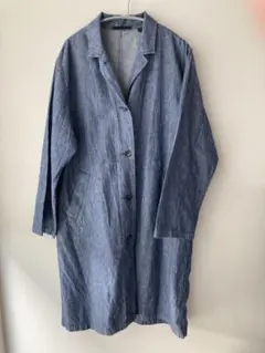 【ユニクロ/UNIQLO】デニム風ブルーロングコート