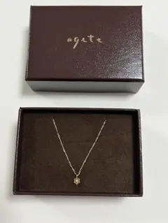 agete K10 黒蝶貝 ダイヤモンド ネックレス - メルカリ
