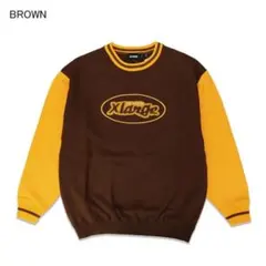XLARGE ブラウン/イエロー トレーナー