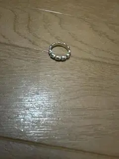 シルバー ビーズ装飾リング