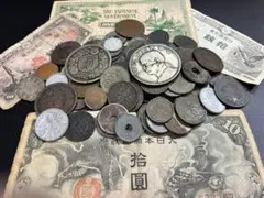小判穴銭銅銭銀貨雑銭色々まとめて 桐箱おまけ お宝探し日本古銭 万延