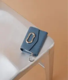 カスタネ　oval parts mini cardcaseブルー