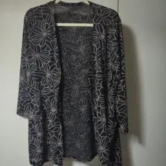 花柄 五分袖チュニック