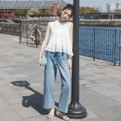 NATURAL BEAUTY BASIC ワイドストレートデニム【Oggi掲載】