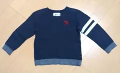 ネイビー トレーナー 刺繍ロゴ付き