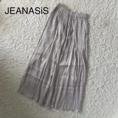 【ジーナシス】ロングフレアスカート　ウエストゴム　綺麗め　y2k 旅行　上品のサムネイル