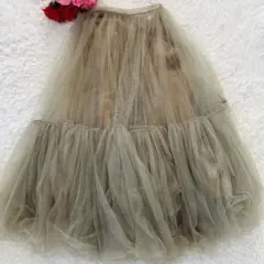 未使用級✨クリスチャンディオール　チュールスカートセットアップ34　Aライン