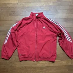 adidas レッド ジップアップジャケット