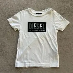DIESEL キッズ Tシャツ ホワイト ロゴプリント　3歳　100cm