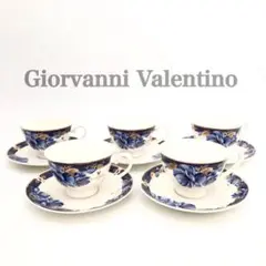 Giovanni Valentino カップ ソーサー 金彩 花柄 5脚