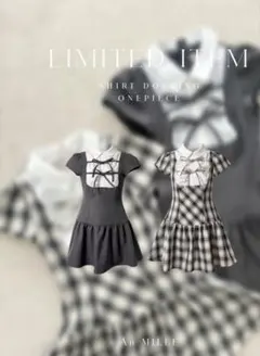 An MILLE アンミール シャツドッキングミニワンピース チェック - メルカリ