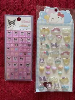 クロミ　ハローキティ家族タイルシール　ボンボンドロップシール　2枚セット