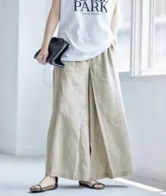 ◆JOURNAL STANDARD◆リネン タックキュロット 36 ◆ ベージュ