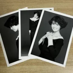 南野陽子　ポストカード　モノクロ